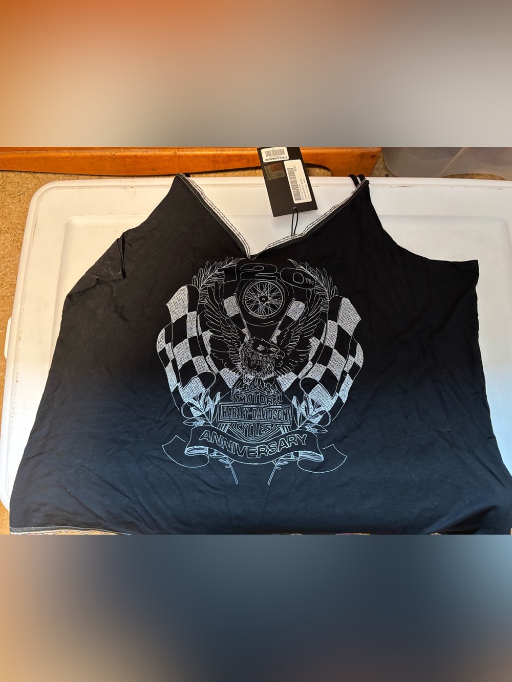 Harley-Davidson Black Tank with White Eagle Graphic